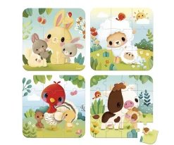 Niños Janod Puzzle Evolución Animales de la Granja