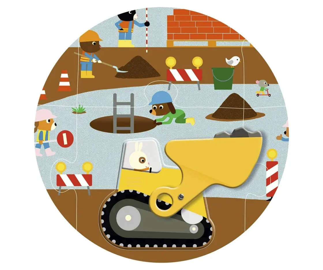 Niños Djeco Puzzle Gigante Sitio de Construcción