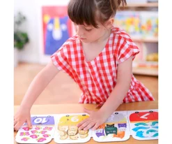 Niños Banana Panda Puzzle Make a Match Number Train