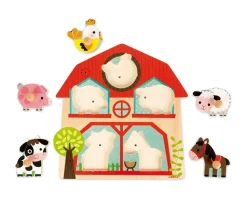 Janod Puzzle Musical Encajable Granja^Niños Puzzles Para Niños