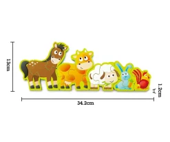 Niños Hape Puzzle Números y Animales de Granja