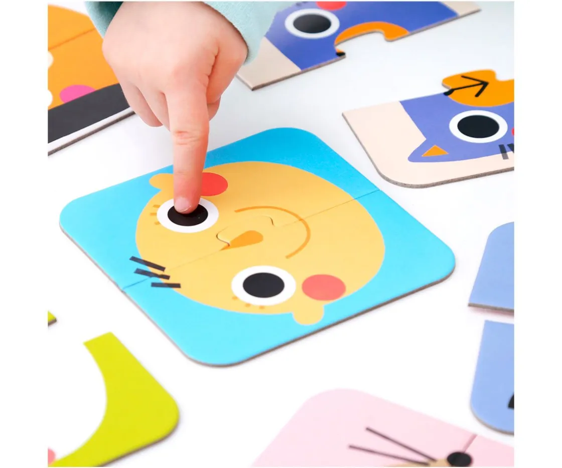 Niños Banana Panda Puzzle On the Go Halves Faces