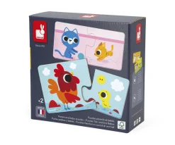 Niños Janod Puzzle Padres y Bebés Animales