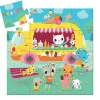Niños Djeco Puzzle Silueta Camión de Helado