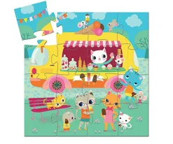 Niños Djeco Puzzle Silueta Camión de Helado
