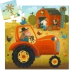 Niños Djeco Puzzle Silueta Tractor