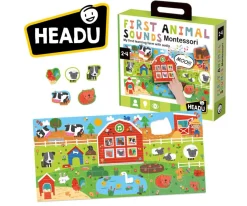 Niños HEADU Puzzle Sonoro Montessori con Animales