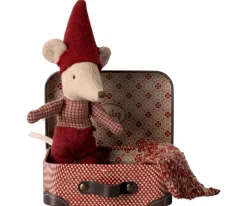 Maileg Ratón Navideño Bebé en Maleta^Niños Casa De Muñecas De Madera