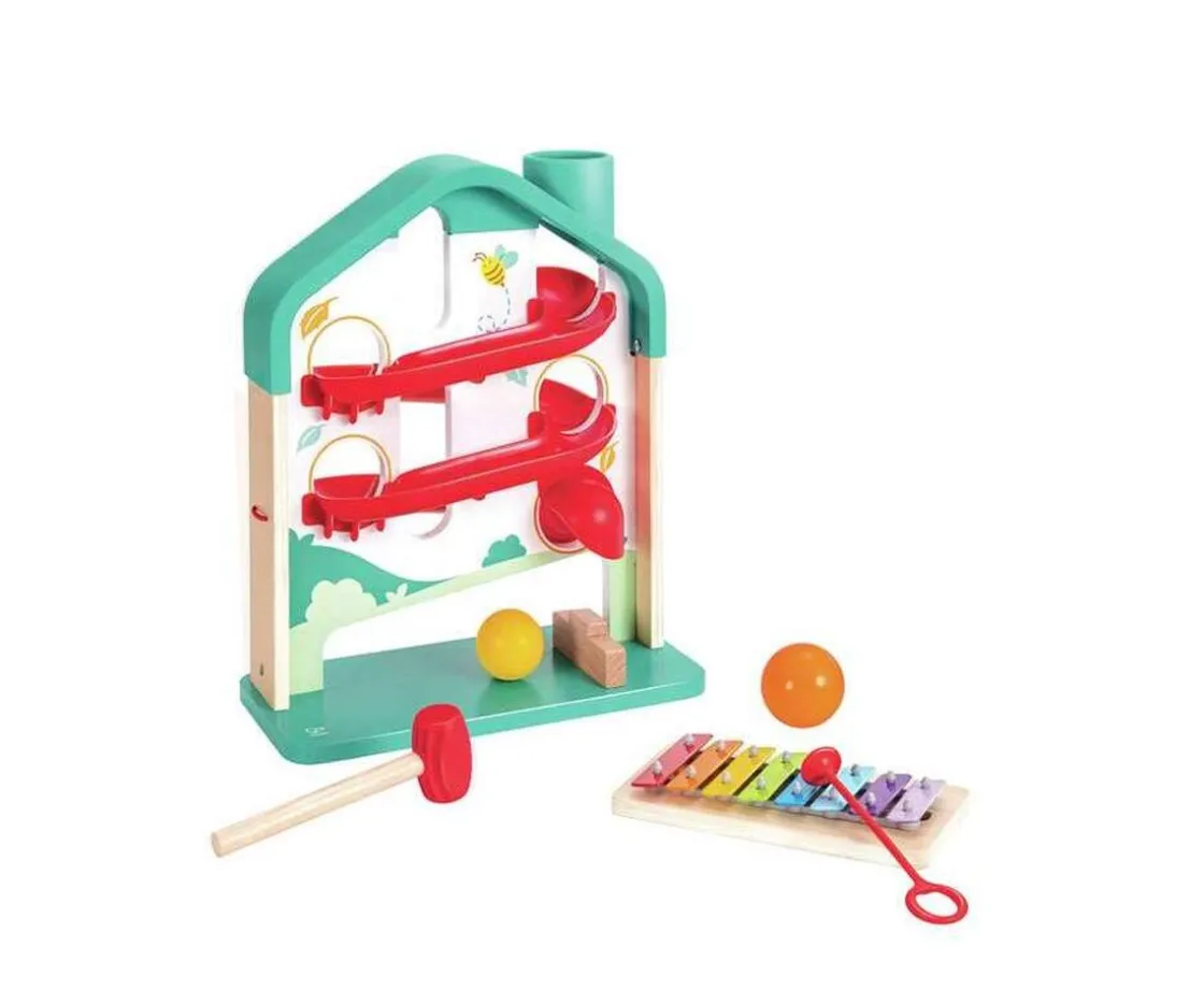 Niños Hape Rodaje Bola por Mansión Metálica