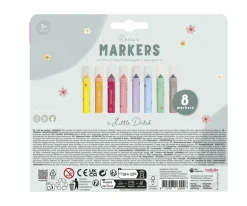 Niños Little Dutch Rotuladores Punta Fieltro Rosa