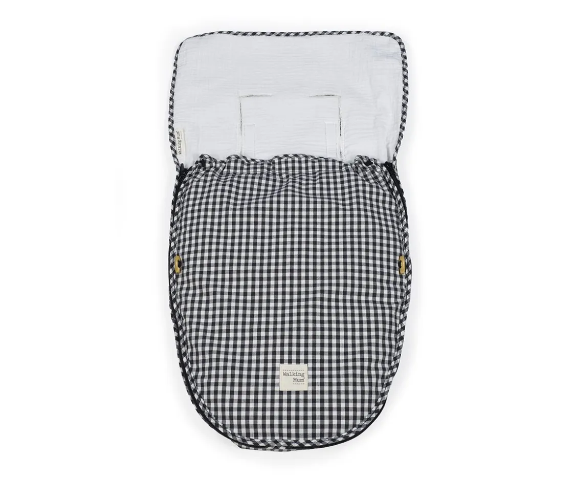 Walking Mum Saco Cuco 2 en 1 I Love Vichy Negro Entretiempo^Niños Sacos Carro Bebé