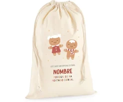 Tutete Saco Grande Personalizado Gingerbread Cookies^ Sacos Navidad Personalizados
