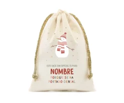 Tutete Saco Pequeño Personalizado Snowman^ Sacos Navidad Personalizados