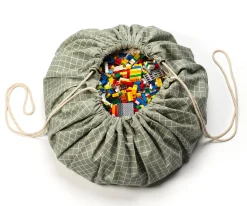 Play & Go Saco Reversible Noomad Classic Orgánico Cuadros Green