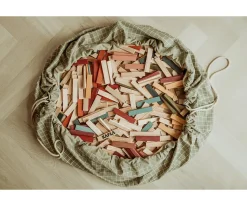 Play & Go Saco Reversible Noomad Classic Orgánico Cuadros Green