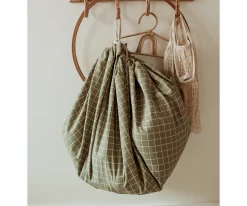 Play & Go Saco Reversible Noomad Classic Orgánico Cuadros Green