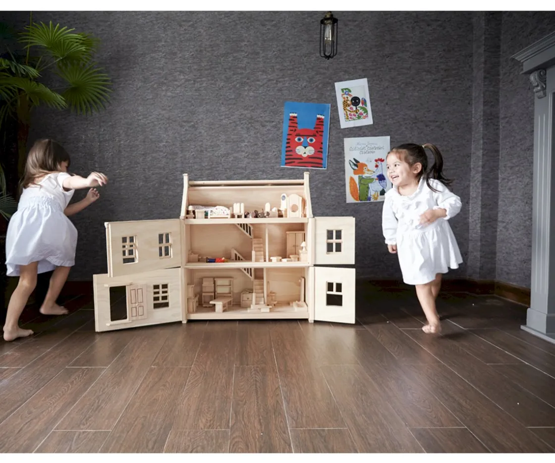 Niños Plan Toys Sala de Estar Clásica para Casa de Muñecas