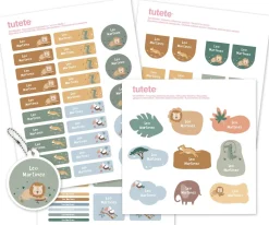 Tutete Sello Personalizado + Combinado Termo y Pegatinas Savannah