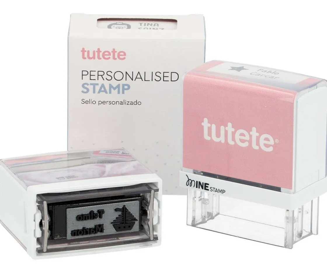 Sellos Tutete Sello Personalizado León Savannah + Cinta Blanca para Ropa Oscura^ Colecciones Vuelta Al Cole