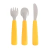 We Might Be Tiny Set 3 Cubiertos Feedie Amarillo^ Cubiertos Infantiles