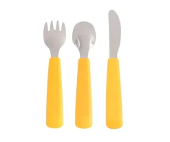 We Might Be Tiny Set 3 Cubiertos Feedie Amarillo^ Cubiertos Infantiles