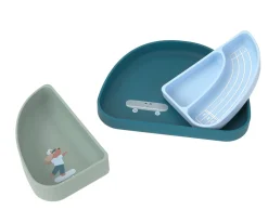 Lassig Set 3 Platos Silicona Tiny Team Dog^ Vajilla Infantil