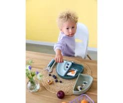 Lassig Set 3 Platos Silicona Tiny Team Dog^ Vajilla Infantil