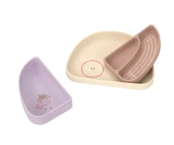 Lassig Set 3 Platos Silicona Tiny Team Cat^ Vajilla Infantil