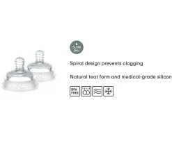 Mepal Set 2 Tetinas Para Biberón Mio Flujo Lento^ Tetinas