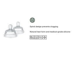 Mepal Set 2 Tetinas Para Biberón Mio Flujo Medio^ Tetinas