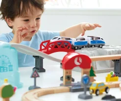 Niños Hape Set Construcción Tren Urbano