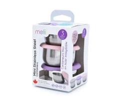 Melii Set de 3 Mini Contenedores para Alimentos 89ml^ Cajas De Almuerzo