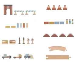 Niños Little Dutch Set de Construcción con Grúa de Madera FSC