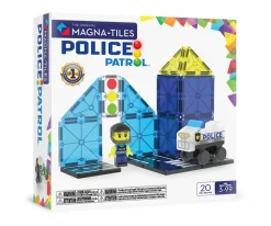 Niños Magna-Tiles Set de Construcción Police Patrol 20 piezas