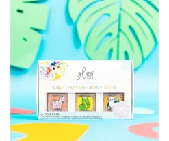 Niños Glo Pals Set de Cubos Sensoriales Lumoinosos Party Zoo
