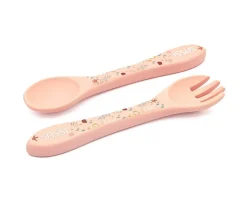 Sassi Set de Cuchara y Tenedor de Silicona Pulpo