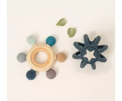 Niños Olmitos Set de Mordedores Sensoriales Silicona Blue