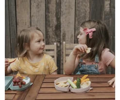 Miniware Set de Plato y Cuchara de Silicona Plegable Pink/Cotton Candy^ Vajilla Infantil