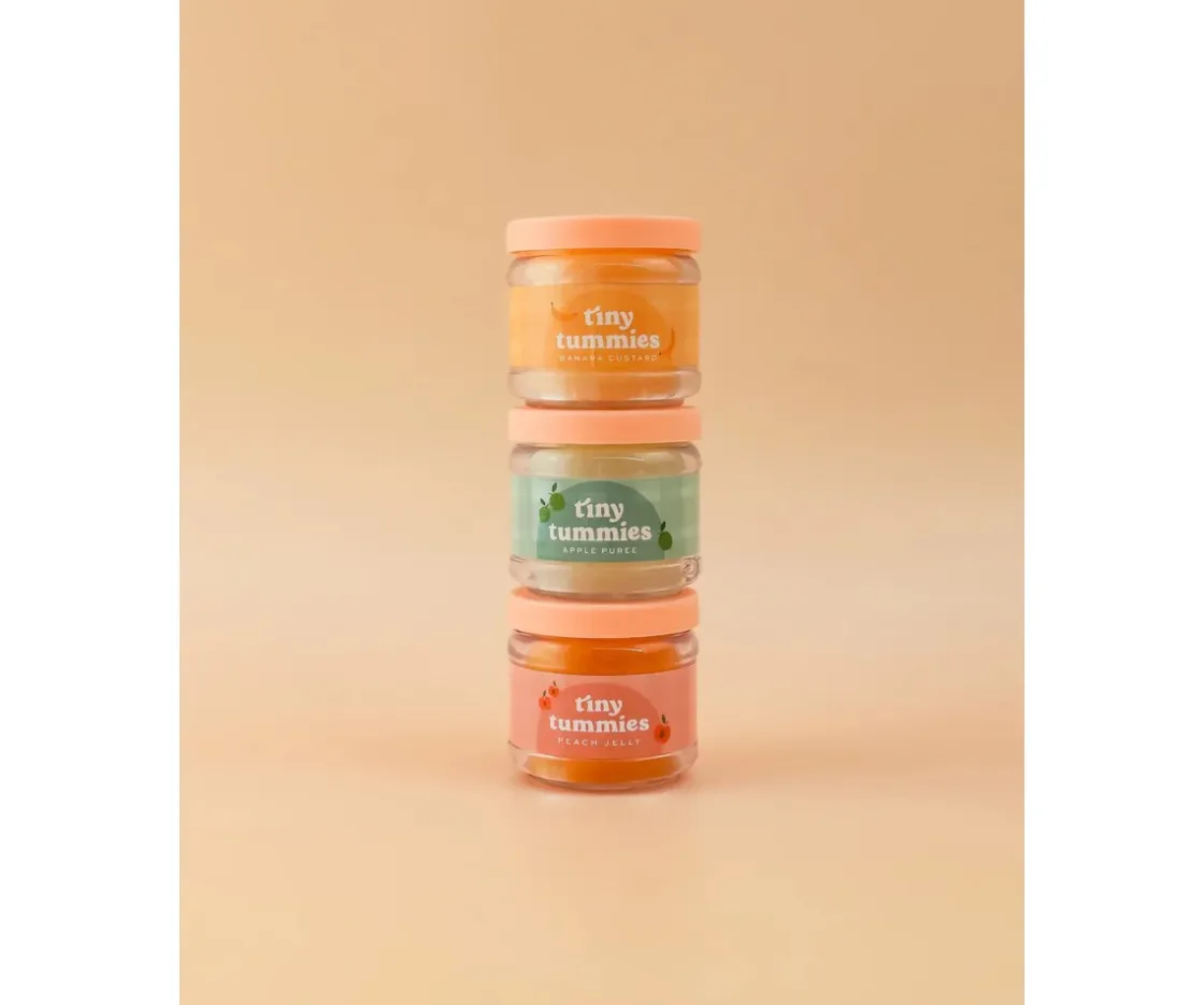 Tiny Harlow Set de Tarro y Cuchara Tiny Tummies Banana Custard^Niños Accesorios Para Muñecas