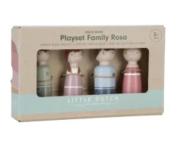 Niños Little Dutch Set Familia Rosa Casa Muñecas