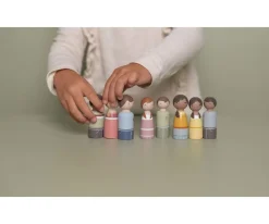Niños Little Dutch Set Familia Rosa Casa Muñecas