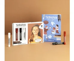 Nailmatic Set Funny Tribe de Rotuladores Tatuaje^Niños Pintura De Uñas, Brillos Y Tattoos