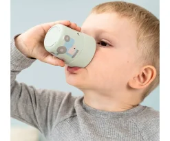 Niños Done by Deer Set Vajilla con Ventosa Foodie Tiny Farm Green