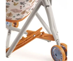 Djeco Silleta para Muñeco Gris y Naranja^Niños Carritos Muñecas