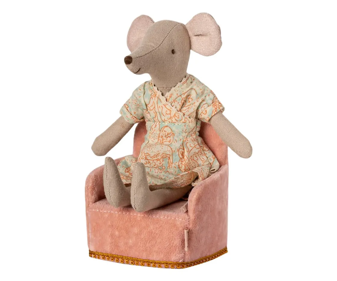 Maileg Sillón Plegable Ratón Pink^Niños Casa De Muñecas De Madera