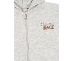 Niños Konges Slojd Sudadera con Capucha y Cremallera Lou Grey Melange