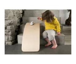 Niños Wobbel Tabla Curva Original Madera Natural sin Fieltro