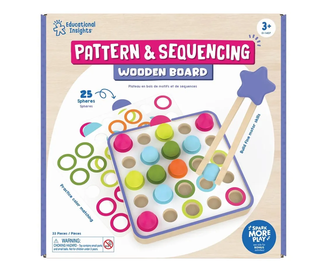 Niños Educational Insights Tablero de Madera con Patrones y Secuencias