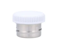 Tutete Tapón con Base Metal para Botella Acero Blanco