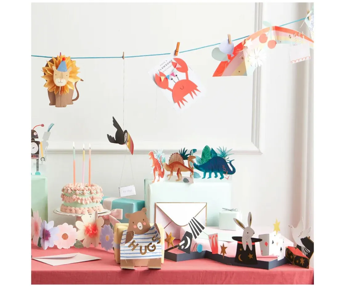 Meri Meri Tarjeta de Cumpleaños Dinosaur^Niños Manualidades Para Niños